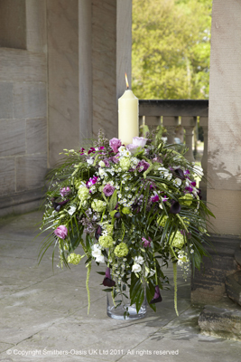 Candle Church Flowers