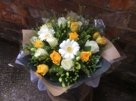 Rose and freesia hand tied